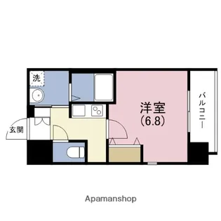 レジュールアッシュ玉造【10階】の間取り