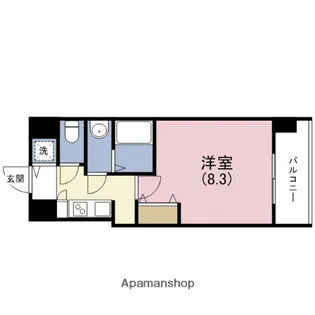 S−RESIDENCE緑橋駅前【13階】の間取り