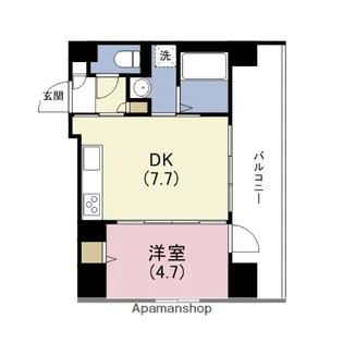 セイワパレス玉造駅前【7階】の間取り