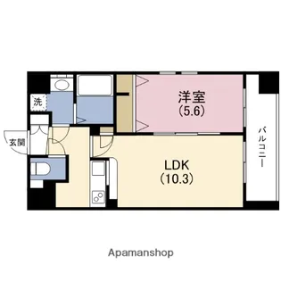 アーバネックス谷町【10階】の間取り