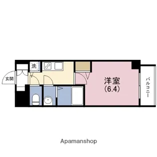 プレサンス谷町リーベ【5階】の間取り