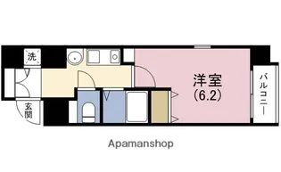 プレサンス大手前パークサイドⅡ【2階】の間取り