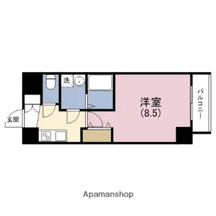 レジュールアッシュ松屋町【3階】の間取り