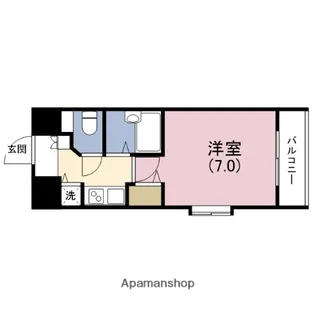 ディナスティ松屋町【7階】の間取り
