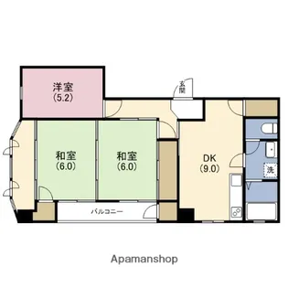 吉田ビル(AP)【7階】の間取り