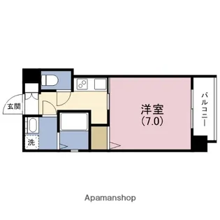 ミリアン四天王寺夕陽丘(B)【2階】の間取り