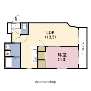 Rainbow Court谷町五【10階】の間取り