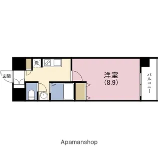 アーバンエース夕陽丘パル【4階】の間取り