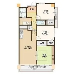 シャトレ緑橋【9階】の間取り