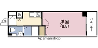 ディナスティ松屋町Ⅱ【8階】の間取り