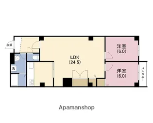 大宝ルグラン上本町【7階】の間取り