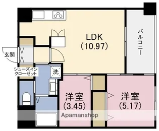 サンブライト今里【5階】の間取り