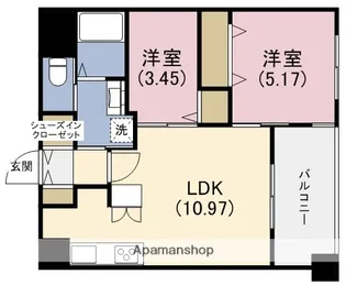 サンブライト今里【3階】の間取り