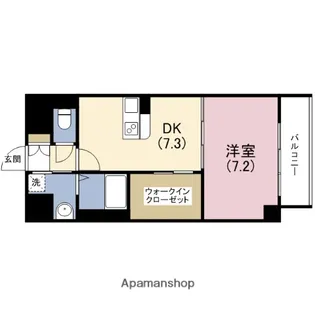 グランデカワノシャーメゾン【6階】の間取り