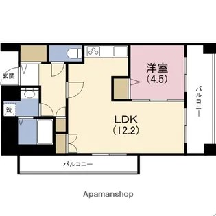 クラウンハイム上町台セントラル ラ・カーサ【7階】の間取り