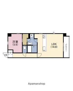 アクアプレイス四天王寺【8階】の間取り