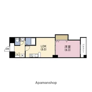 CITY SPIRE上町台【5階】の間取り