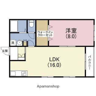サニーパレス副田【3階】の間取り