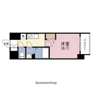 プレサンス上町台筆ヶ崎 NORTH【8階】の間取り