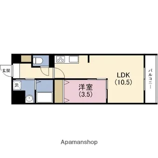 エグゼ今里【3階】の間取り