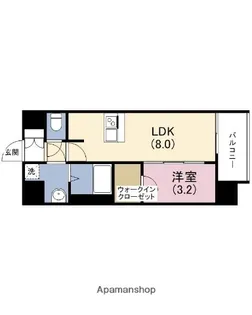 アドバンス大阪ブリアント【14階】の間取り