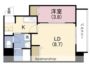 ヴィラ・セレーノ玉造本町【2階】の間取り