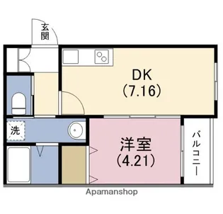KTIレジデンス桃谷B【1階】の間取り