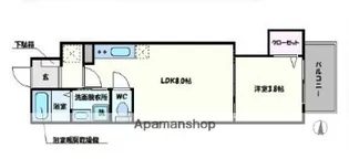 ラメール天王寺EAST【1階】の間取り