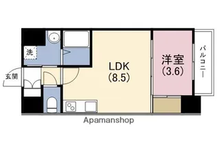 クローバー・グランデ玉造【5階】の間取り