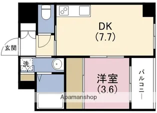 アリス・マナーガーデン谷町【3階】の間取り