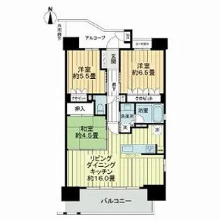 ネバーランド阿倍野西田辺【10階】の間取り