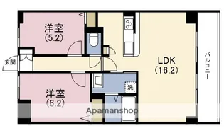サン シエロ東今里【3階】の間取り