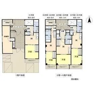 アパートメント玉川【6階】の間取り