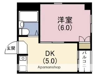 ヤサカパートⅡ【4階】の間取り