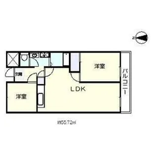 ヴィラスリースター鶴浜【2階】の間取り