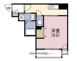 フォーチュン松屋町【9階】の間取り