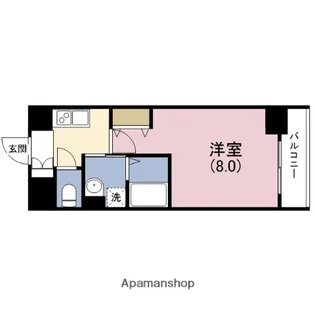 フォーチュン松屋町【8階】の間取り