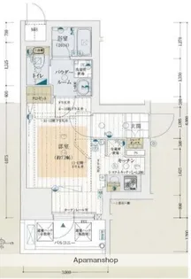 レジュールアッシュ大阪城WEST(B)【11階】の間取り