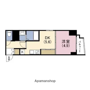 プライムアーバン松屋町【5階】の間取り