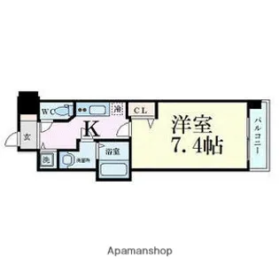 プレサンス谷町キャトル【9階】の間取り