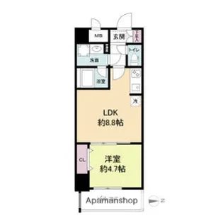 RISING Maison 本町橋【4階】の間取り