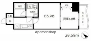 ミュプレ北浜EAST(旧名称 SEST北浜)【3階】の間取り