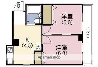 サンビラ大手前【4階】の間取り