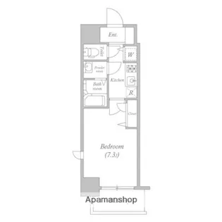 プランドール北浜【15階】の間取り