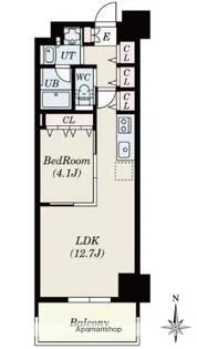 DIMUS北浜【10階】の間取り