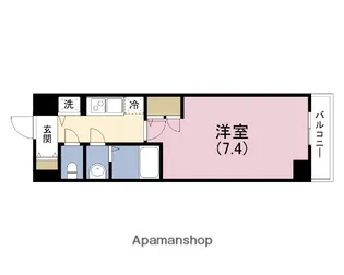 エスリード北浜EAST【5階】の間取り