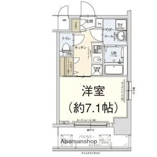 エスリード北浜EAST【11階】の間取り
