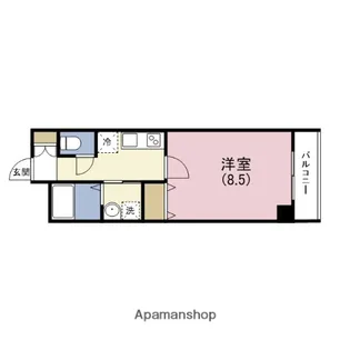 MAPLE夕陽丘【6階】の間取り