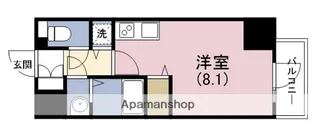 METROSA谷町六丁目NORTH【10階】の間取り
