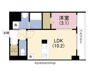 ベルンガーデン林寺【7階】の間取り